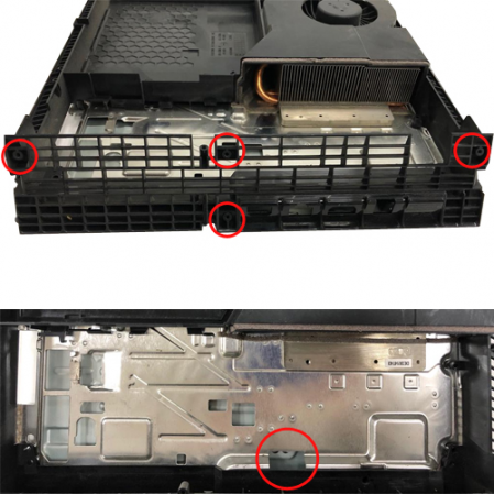 Carcasa Central Chasis Ps4 Fat, 4 tornillos, versión A SWAP