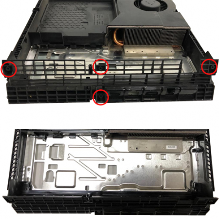 Carcasa Central Chasis Ps4 Fat, 4 tornillos, versión B SWAP