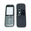 Carcasa Nokia 6233 Negro Goma Frontal+Trasera
