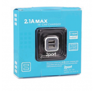 Adaptador de Carga Doble Puerto USB 2.1A de Auto Blanco