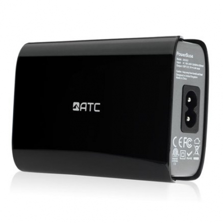 Adaptador de Red ATC con 5 Puertos USB 5A Negro