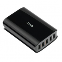 Adaptador de Red ATC con 5 Puertos USB 5A Negro