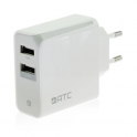 Adaptador de Red ATC con 2 Puertos USB 3.4A Blanco