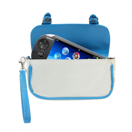 Bolsa de Cuero Portatil para PS VITA Azul / Blanco...
