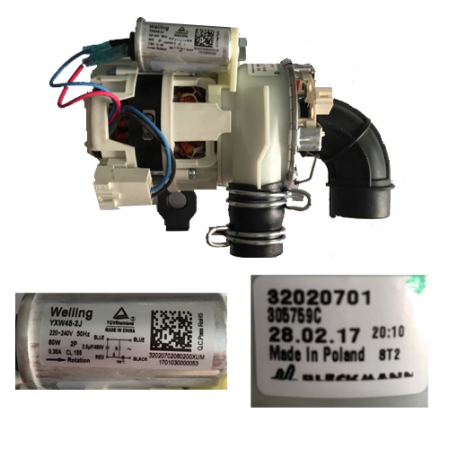 Bomba y Calentador Lavavajillas Kunft KDW2747 WH 32020701 SWAP