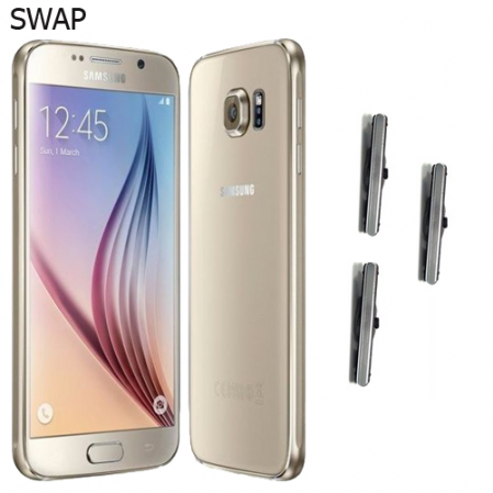 Botón Encendido + Volumen Samsung S6 SM-G920f Dorado SWAP