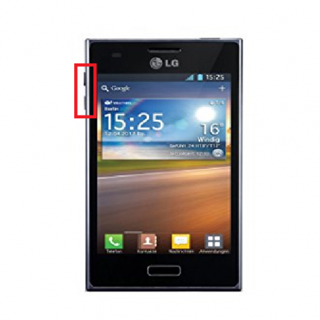 Boton Volumen Exterior LG Optimus L3 E400 Blanco