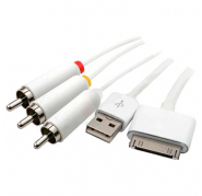 Cable AV Compuesto Video + Audio Stereo + USB 3RCA