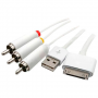 Cable AV Compuesto Video + Audio Stereo + USB 3RCA