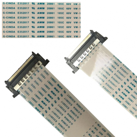 Cable LVDS Nevir AWM20861 NVR-7602-55-4K-N 105ºC 60V VW-1