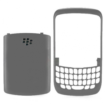 Carcasa  Frontal + Tapa Bateria Blackberry 8520 Gris Oscuro