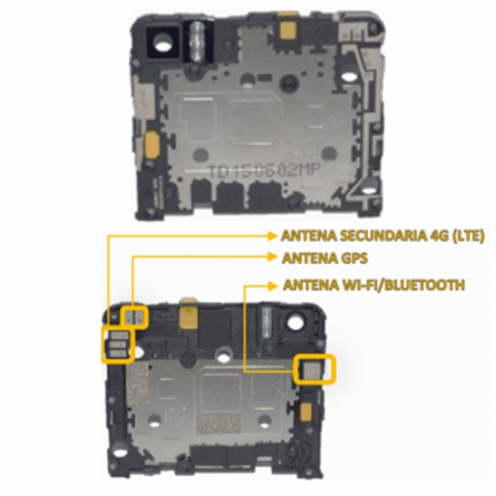 Carcasa antena 4g, Wifi, Gps... Bq Aquaris A4.5, M4.5...