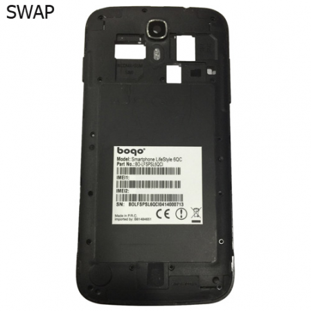Carcasa Central Trasera Negra Bogo Lifestyle 6qc SWAP
