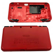 Carcasa Externa Inferior Roja Negra Nintendo New 2ds XL SWAP
