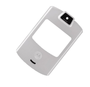 Carcasa frontal motorola V3 plata (swap)