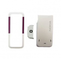 Carcasa Frontal+Tapa Bateria+Antena Nokia 5310 Blanca/Morada