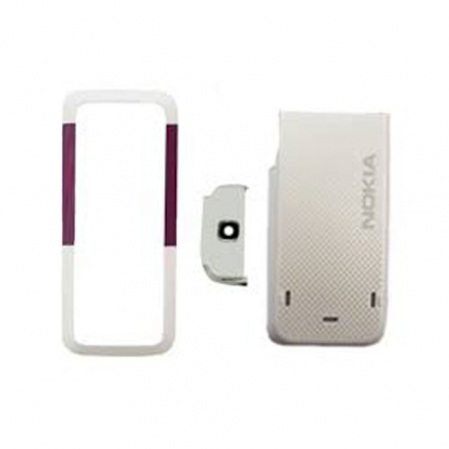 Carcasa Frontal+Tapa Bateria+Antena Nokia 5310 Blanca/Morada