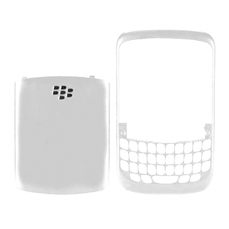 Carcasa   Frontal + Tapa Bateria Blackberry 8520 Blanco Perla