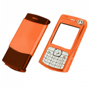 Carcasa Frontal + Trasera + Antena Nokia N70 Naranja SWAP