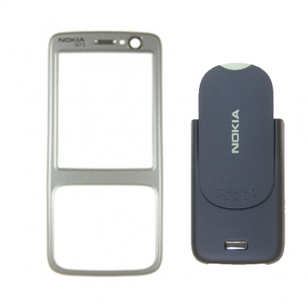 Carcasa Frontal + Trasera Nokia N73 Plata Azul