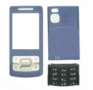 Housing front+back+keyboard Nokia 6500 slide Blue