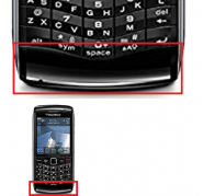 Carcasa inferior Blackberry 9100 Negra