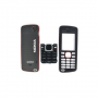 Carcasa Nokia 5220 Negra/Roja Frontal+Trasera+Centra Completa