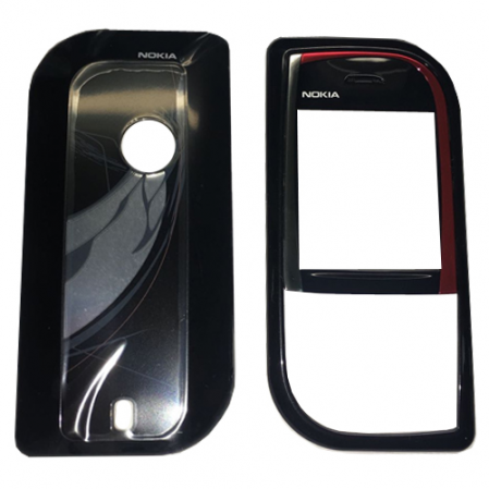 Carcasa Nokia 7610 Frontal+Trasera Negra/Roja