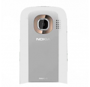 Carcasa Nokia C2-02 Tapa de Bateria Blanco/Dorado