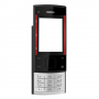 Carcasa Nokia X3 Negra/Franjas Rojas  Completa