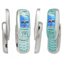 Carcasa Samsung E350  Plata/Celeste Sin Tapa de Bateria