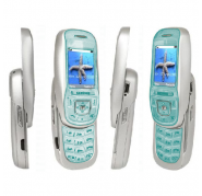 Carcasa Samsung E350  Plata/Celeste Sin Tapa de Bateria