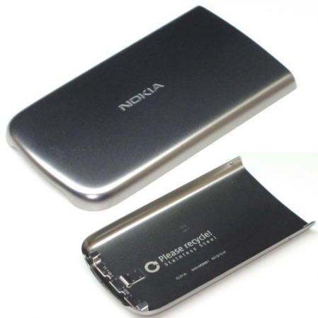 Carcasa Tapa Bateria Nokia 6700c Gris Plata