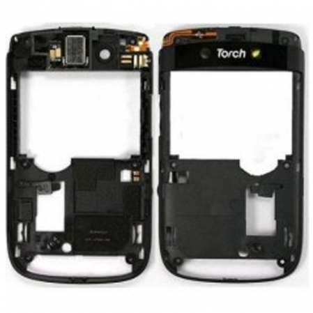 Carcasa Trasera Chasis Marco Central Blackberry 9800 Negro
