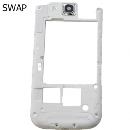 Carcasa Trasera Central Samsung Galaxy S3 i9300 Blanca SWAP