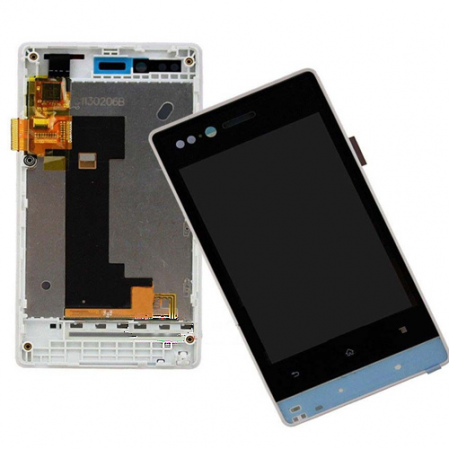 Display + Carcasa + Tactil Sony Xperia Miro ST23i Blanco