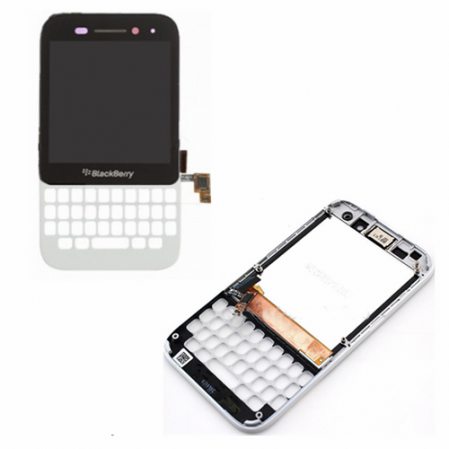 Display + Carcasa Frontal Blanca Blackberry Q5 001/111