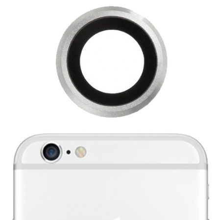 Embellecedor con lente camara gris plata iPhone 6, 6s...