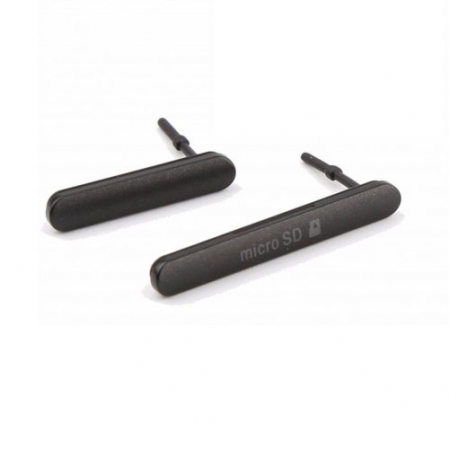 Embellecedor Tapa SIM y SD Negro Sony M4 Aqua E2303 SWAP