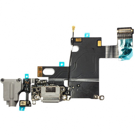 Flex Con. Carga, micro, jack audio... Gris oscuro iPhone 6