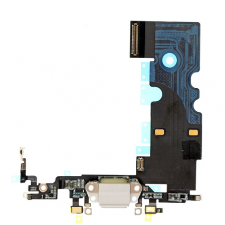 Flex Conector Carga, micro... iPhone 8 Blanco Dorado