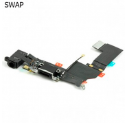 Flex Conector de Carga + Conector Jack iPhone 5S Negro SWAP Flex Conector de Carga + Conector Jack iPhone 5S Negro SWAP