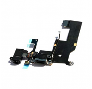 Flex Conector de Carga + Conector Jack iPhone 5 Negro