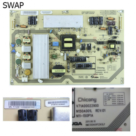 Fuente de alimentación TOSHIBA V71A00022900 N150A001L REV:01