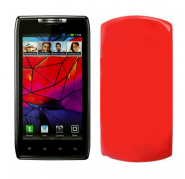 Funda Silicona Lisa Motorola Razr XT910 Rojo