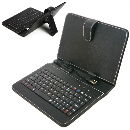 Funda Con Teclado para Tablet 7" Gris