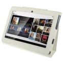 Funda Cuero con Soporte para Tablet Sony S1 Blanca