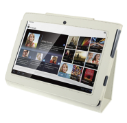 Funda Cuero con Soporte para Tablet Sony S1 Blanca