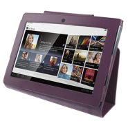 Funda Cuero con Soporte para Tablet Sony S1 Morada