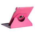 Funda de Cuero con Soporte Gira 360 iPad 2 / 3 / 4 Rosa